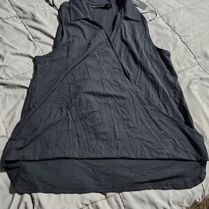 Tahari Black Collared Blouse